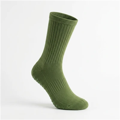 Kalzetti tal-Pilates li ma jiżolqux C12 Matcha Green Anti Skid Grip Yoga Kalzetti B'Tikek Trasparenti tas-silikonju Barre Workout Kalzetti Custom Logo Qoton Mid Calf
